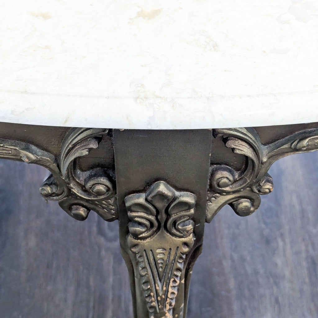 Demilune Table with Marble Top