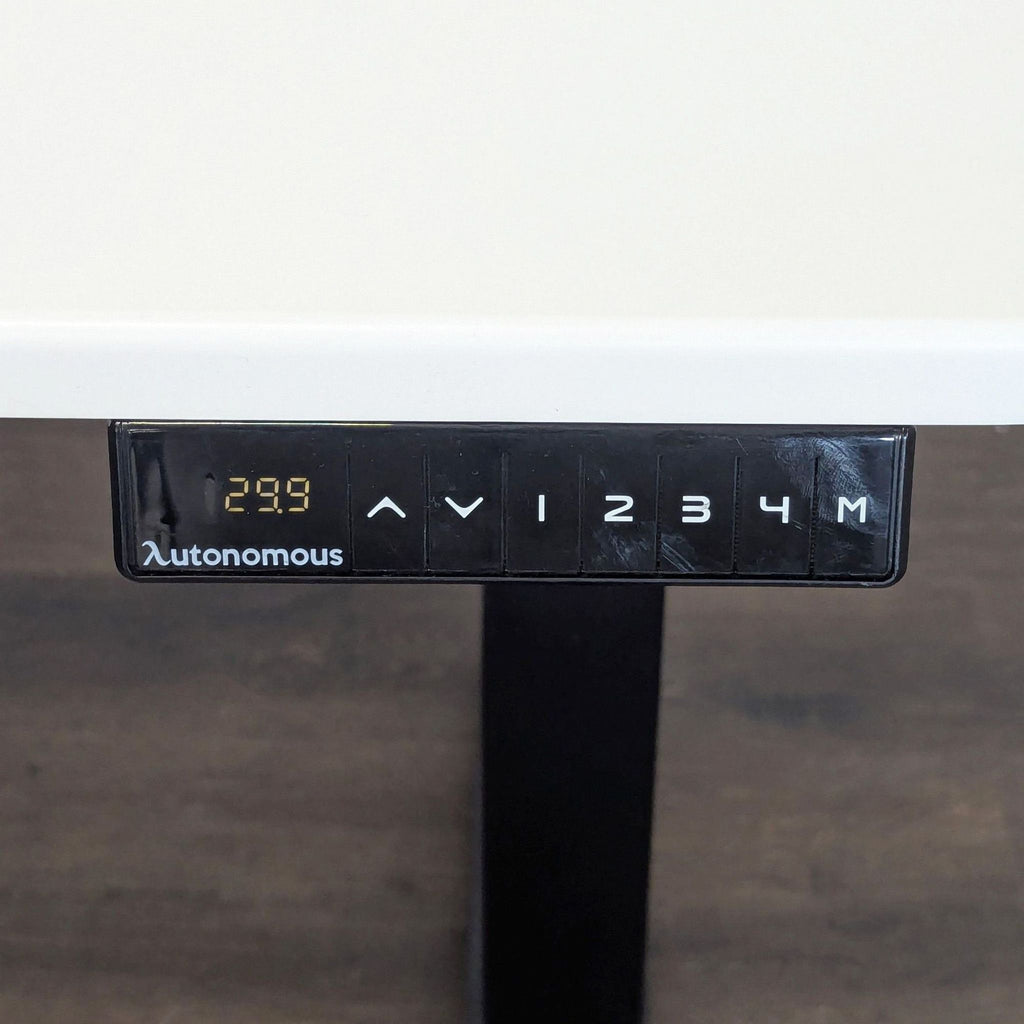 Autonomous Electric Adjustable Standing Desk – White Top, Black Frame