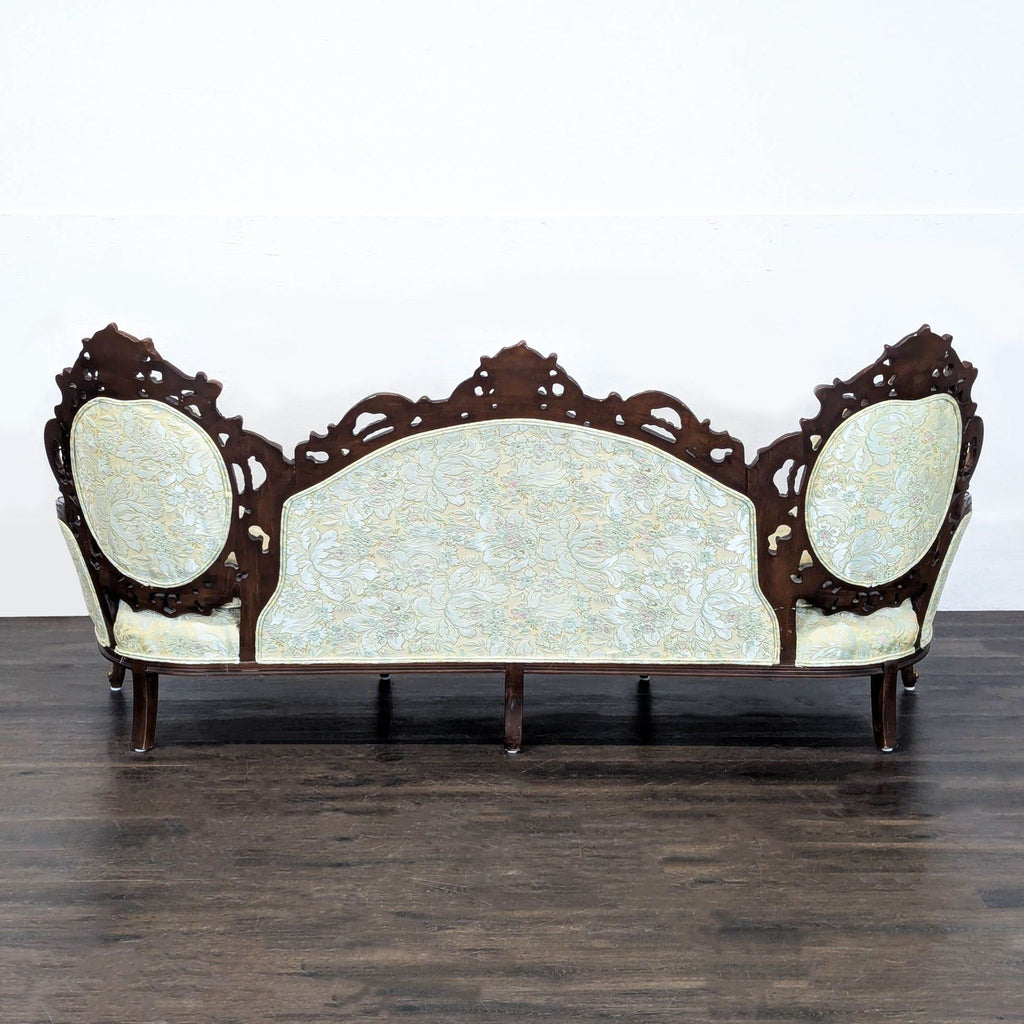 Hausske-Harlen 1981 Rococo Revival Carved Wood & Gilt Sofa