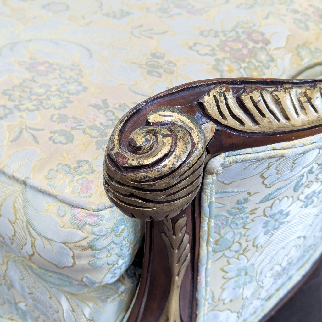 Hausske-Harlen 1981 Rococo Revival Carved Wood & Gilt Sofa
