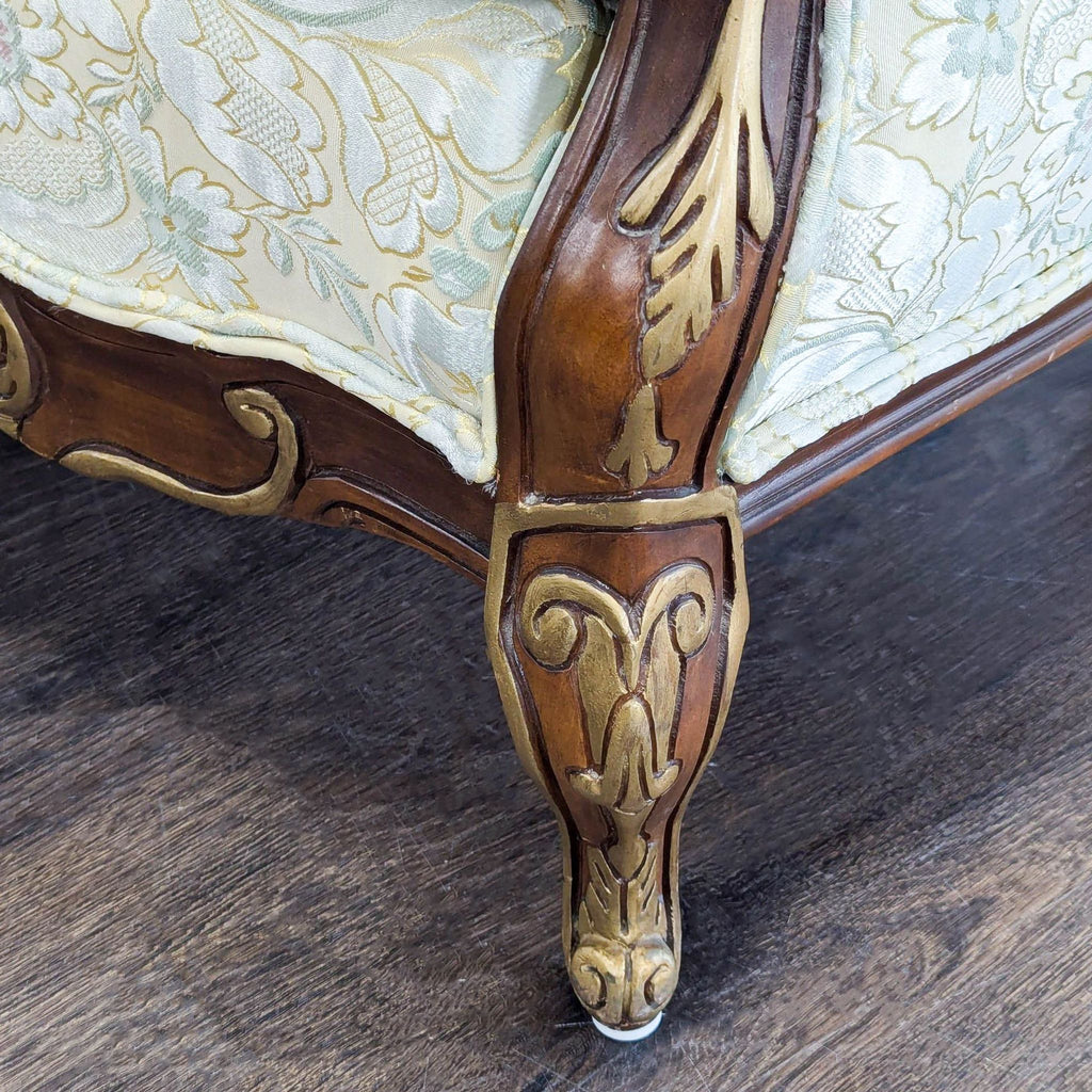 Hausske-Harlen 1981 Rococo Revival Carved Wood & Gilt Sofa