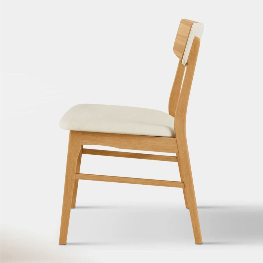 2. Hoft Home oak chair with cushioned seat and back, designed for dining rooms.  