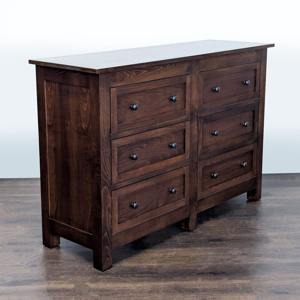 2. Sleek Room & Board bedroom dresser featuring a minimalist design and smooth, natural wood texture.