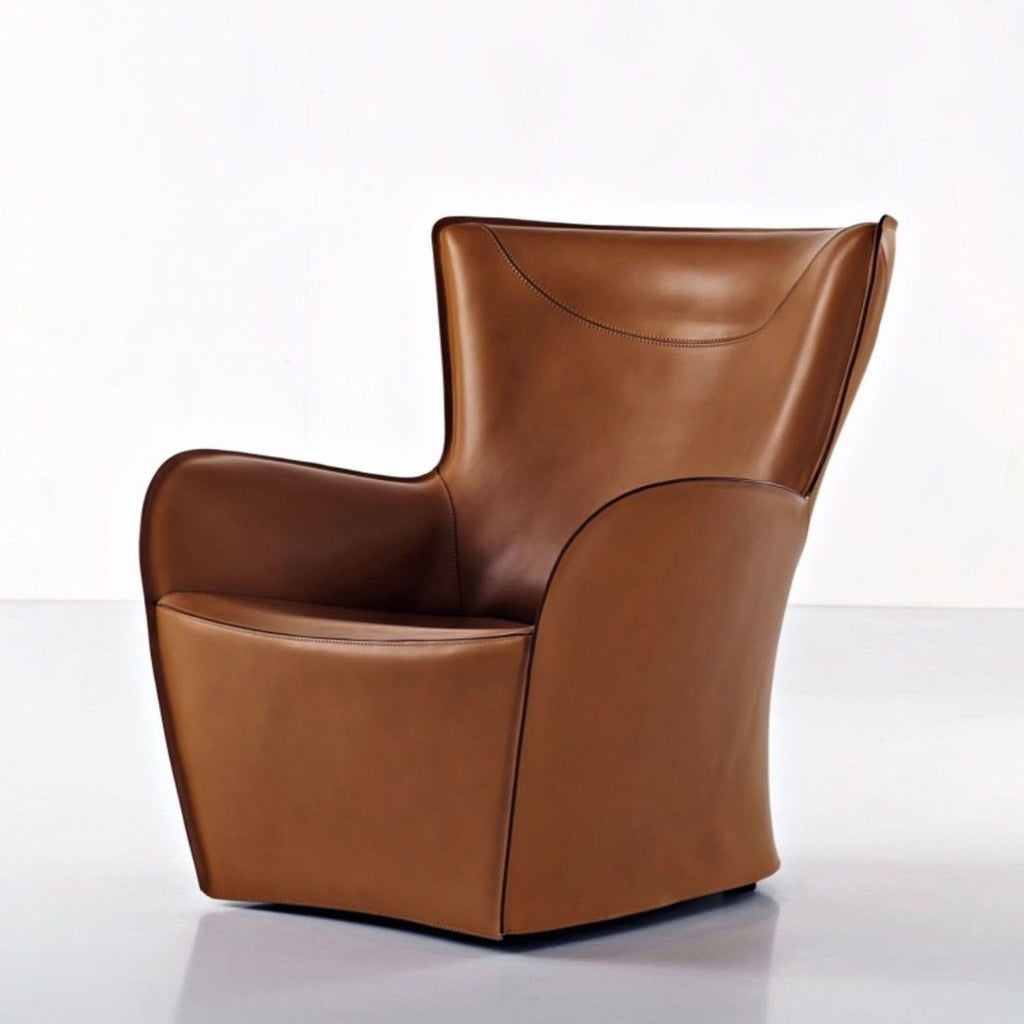 Contemporary lounge chair by Molteni&C, Mandrague Swivel model, 2015 edition, showcased as a luxury item.  