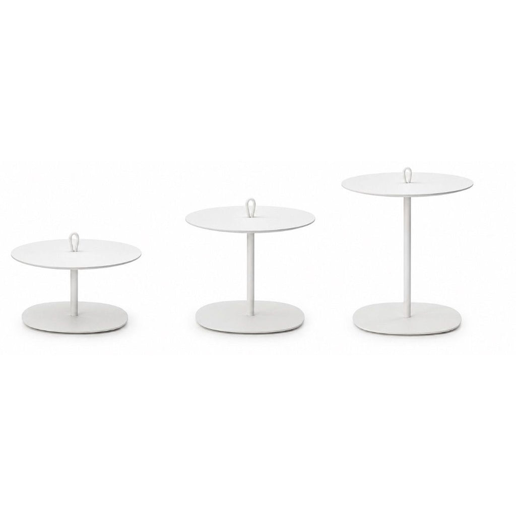 Contemporary console table featuring a rope handle at the top, aluminum structure, from Paola Lenti.  