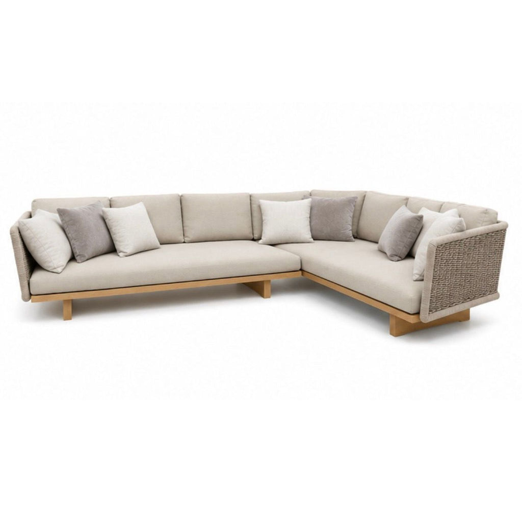 Elegant, contemporary Paola Lenti sectional with angular seats and plush cushions, perfect for modern interiors.
