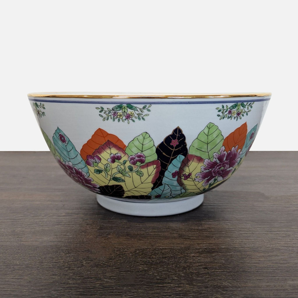 Vintage Gump’s Japanese Tobacco Leaf Porcelain Bowl