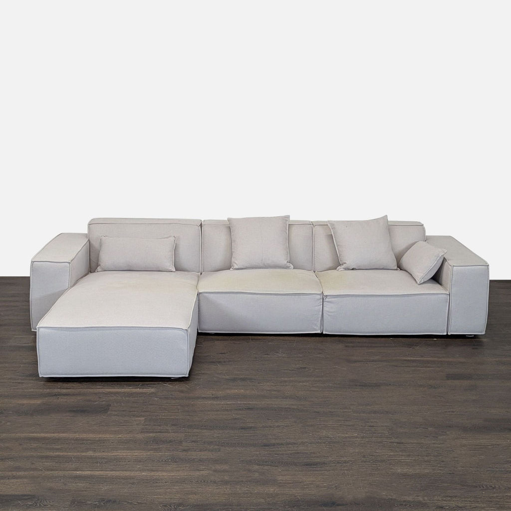 Rove Concepts Porter Sectional, Reg price $2040, Year: 2022, Slight pilling that can be removed with a sweater shaver.
Rove Concepts Porter Sectional, Reg price $2040, Year: 2022, Slight pilling that can be removed with a sweater shaver.
Rove Concept