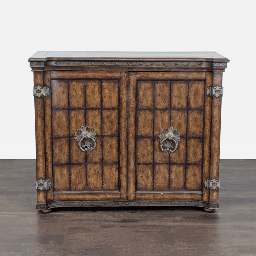 Two Door Cabinet with Metal Accents