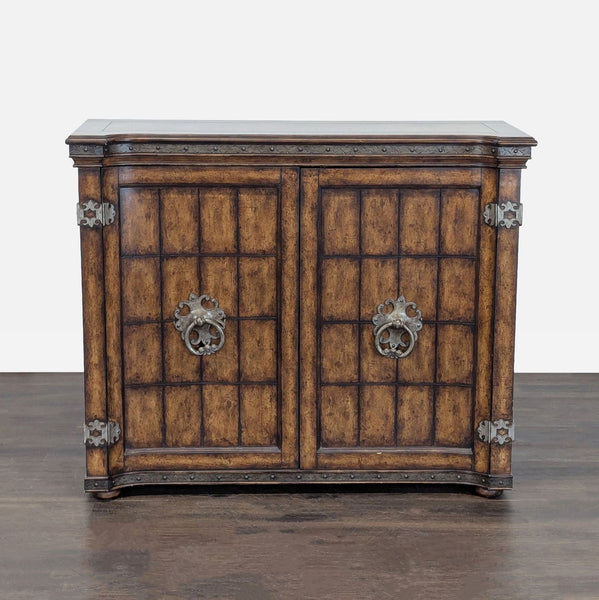 Two Door Cabinet with Metal Accents