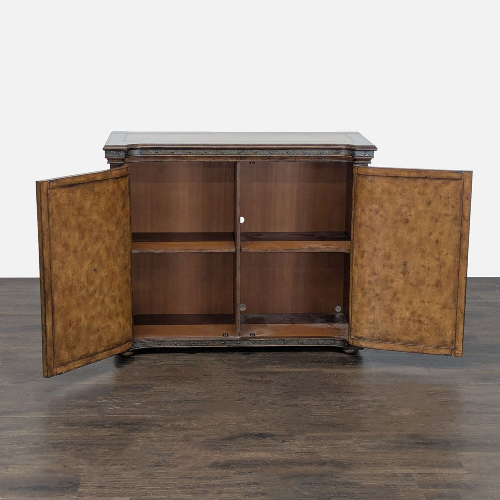 Two Door Cabinet with Metal Accents