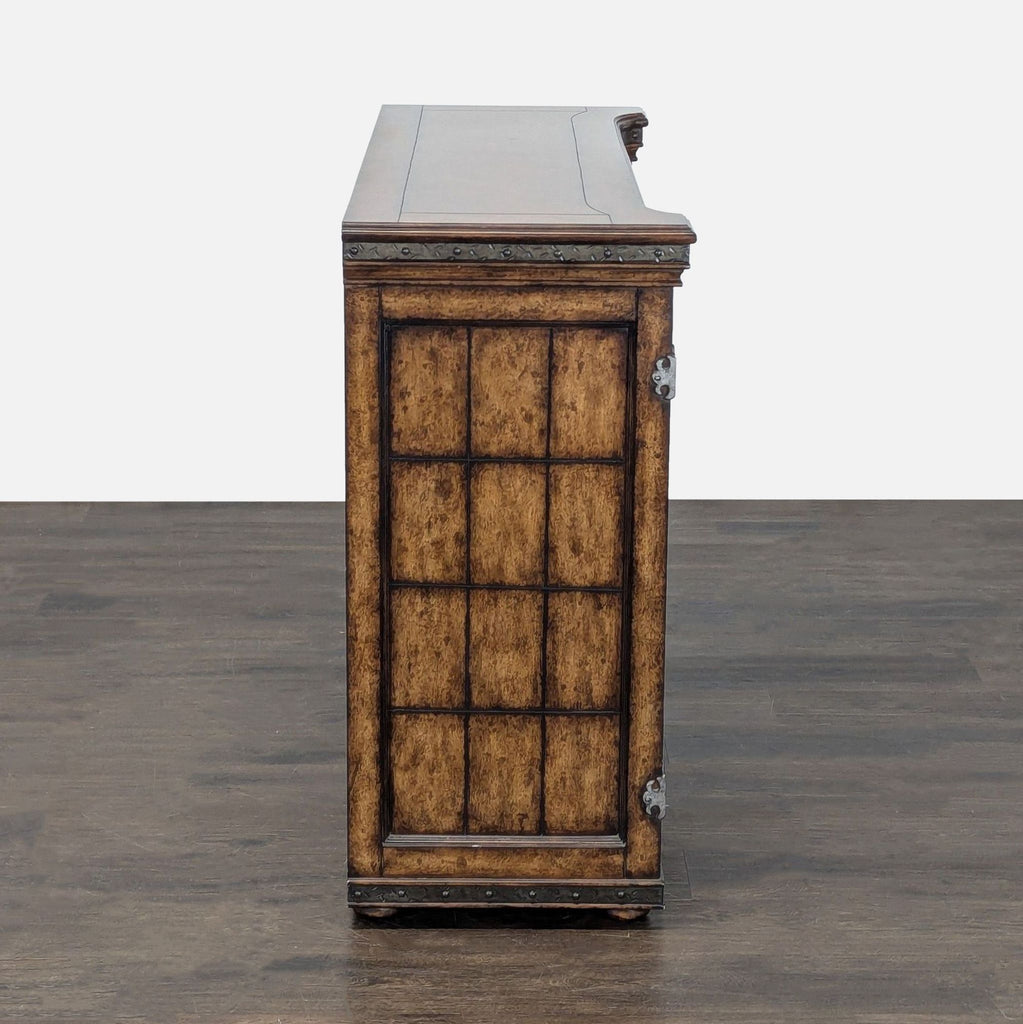 Two Door Cabinet with Metal Accents