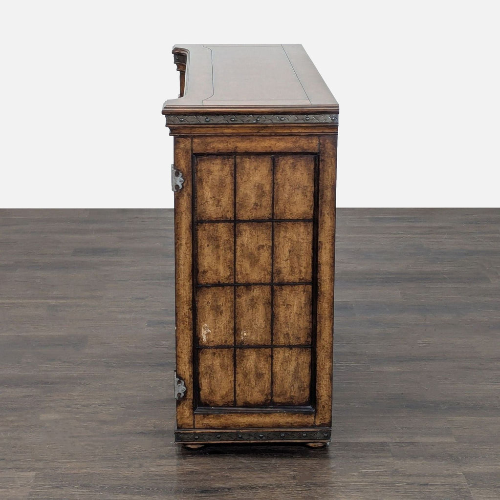 Two Door Cabinet with Metal Accents