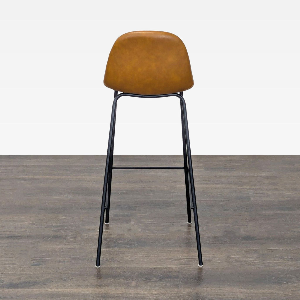 Faux Leather and Metal Bar Stool