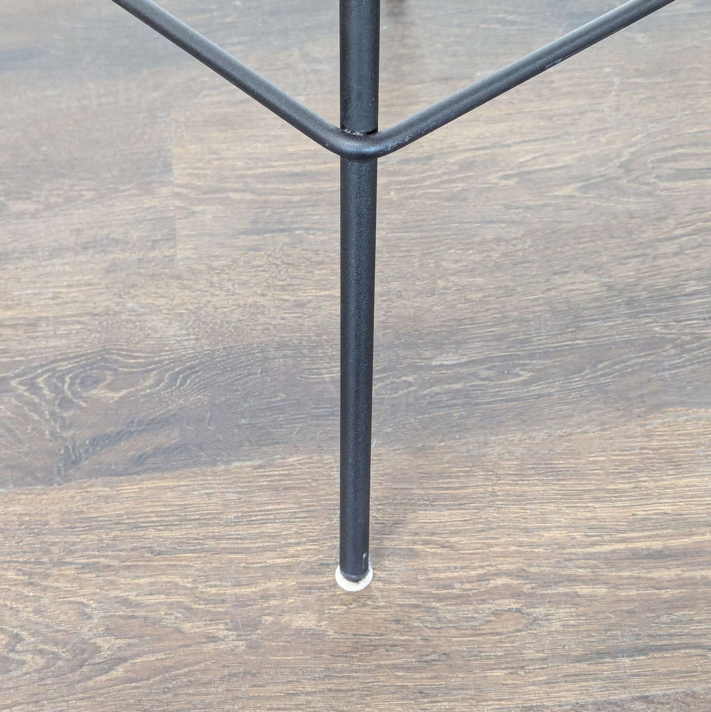 Faux Leather and Metal Bar Stool