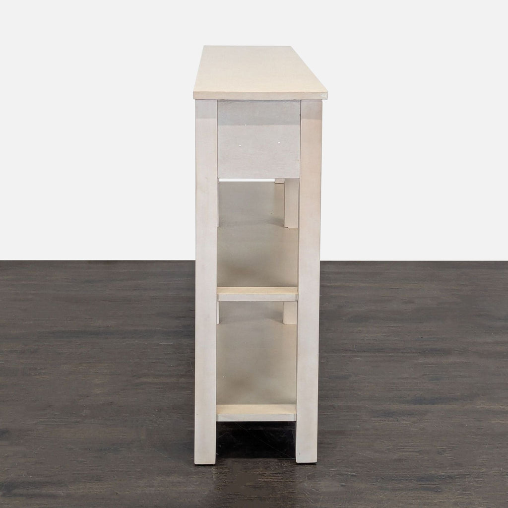 Four Drawer Console Table with Two Shelves