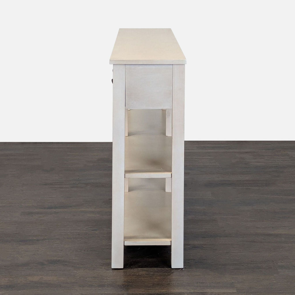 Four Drawer Console Table with Two Shelves