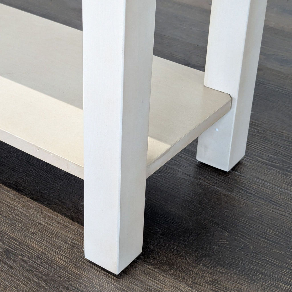 Four Drawer Console Table with Two Shelves