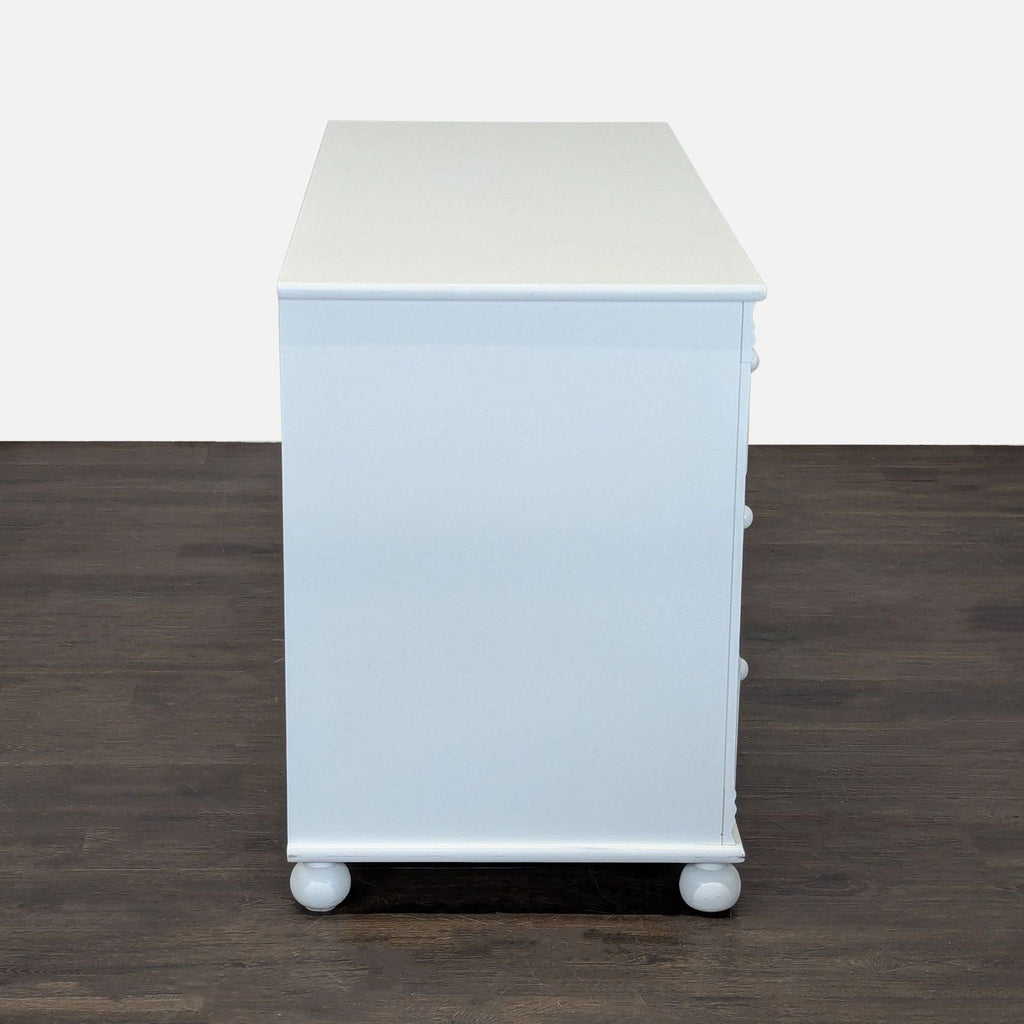 Bellini White Dresser with 3 Drawers and Side Cabinet