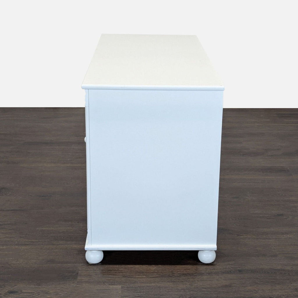 Bellini White Dresser with 3 Drawers and Side Cabinet