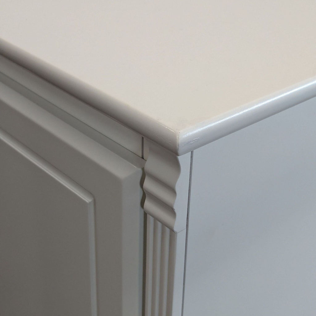 Bellini White Dresser with 3 Drawers and Side Cabinet