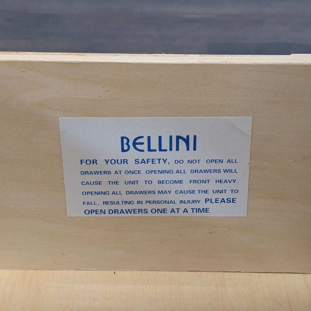 Bellini White Dresser with 3 Drawers and Side Cabinet