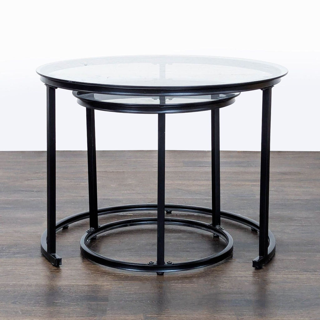 Nesting Coffee Table Set with Metal Frame
