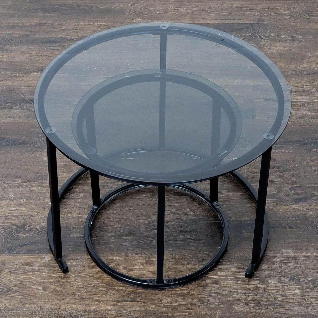 Nesting Coffee Table Set with Metal Frame
