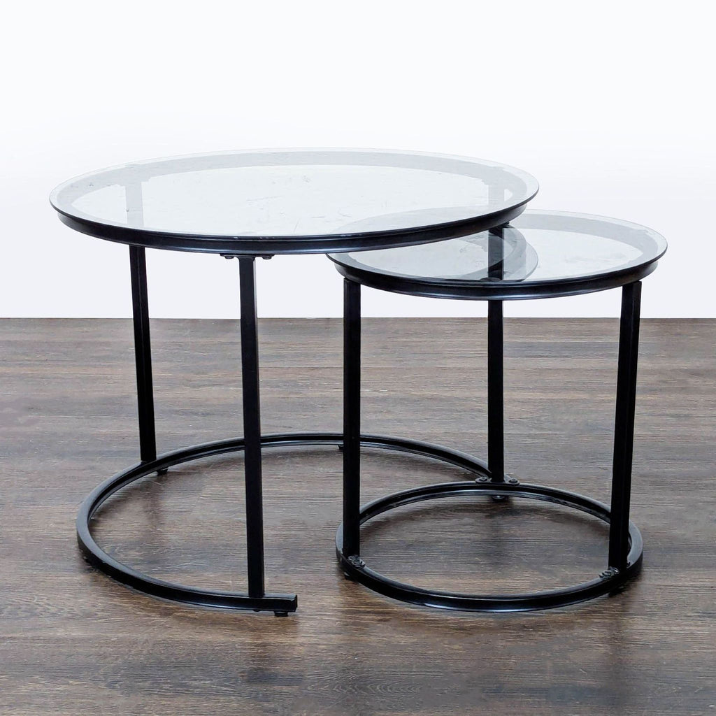 Nesting Coffee Table Set with Metal Frame