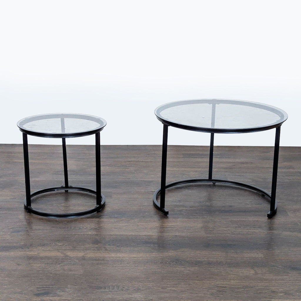 Nesting Coffee Table Set with Metal Frame