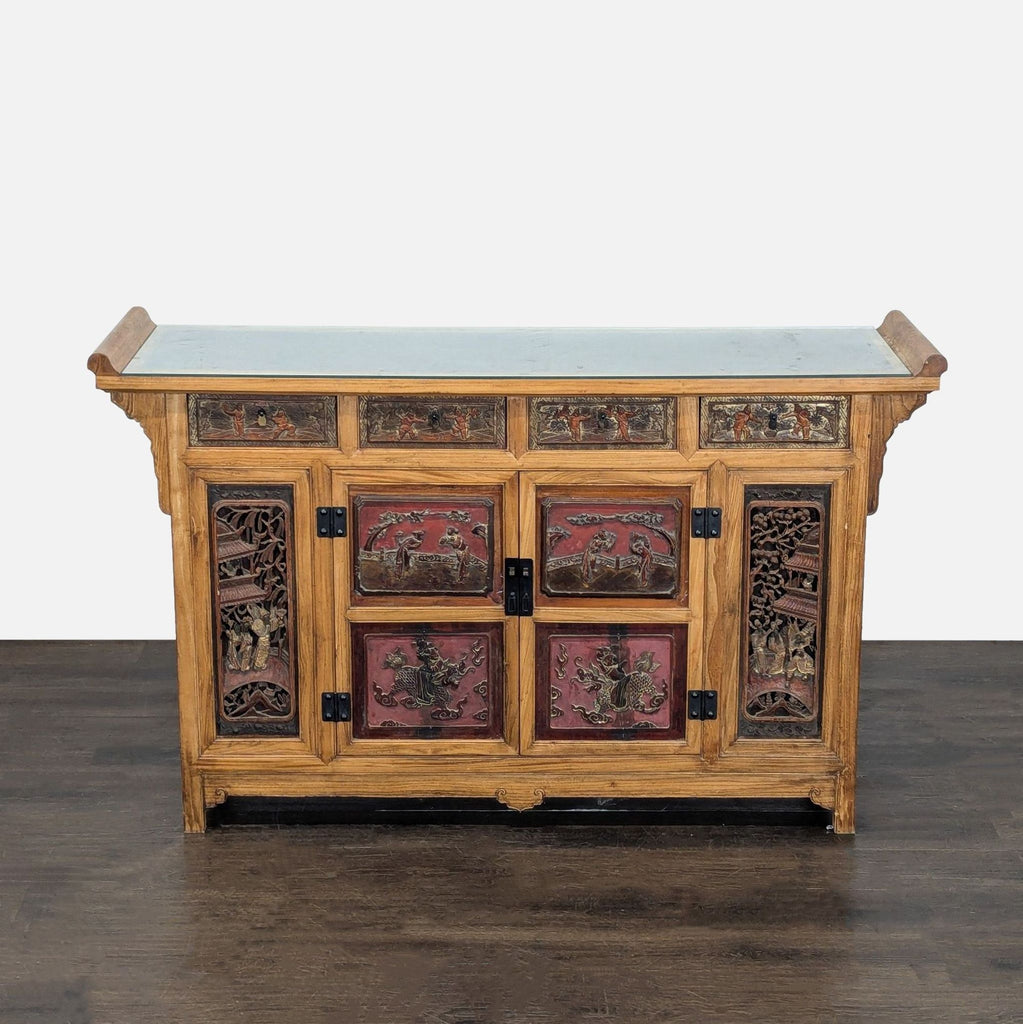 Imported from China. Antique Chinese wedding bed panels (per seller) Ca 1999