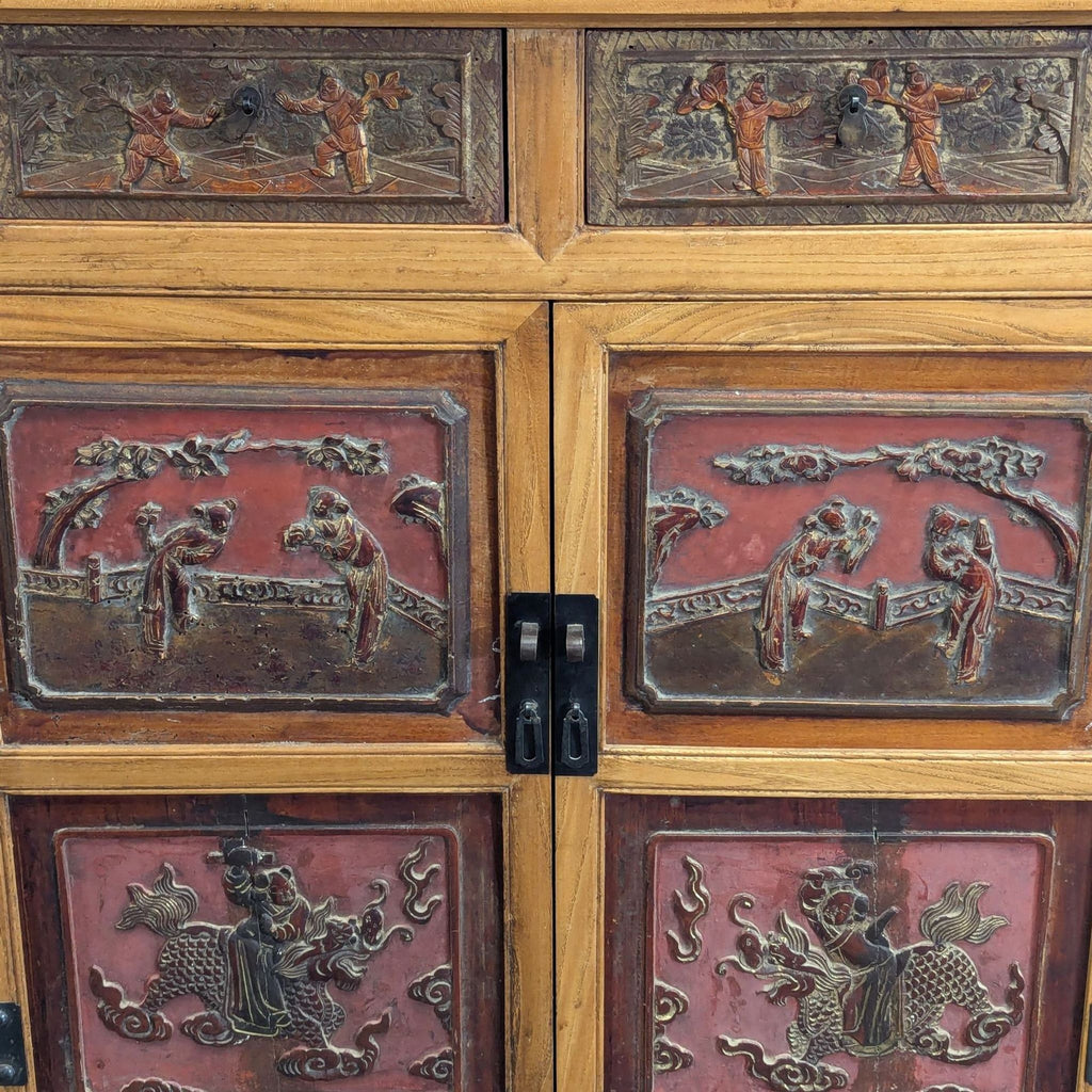 Imported from China. Antique Chinese wedding bed panels (per seller) Ca 1999
