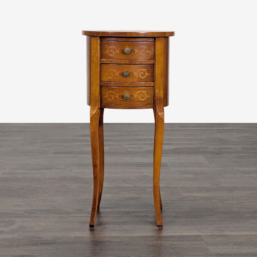 Antique Three Drawer Marquetry Side Table - Accepted Offer (14.29% discount)