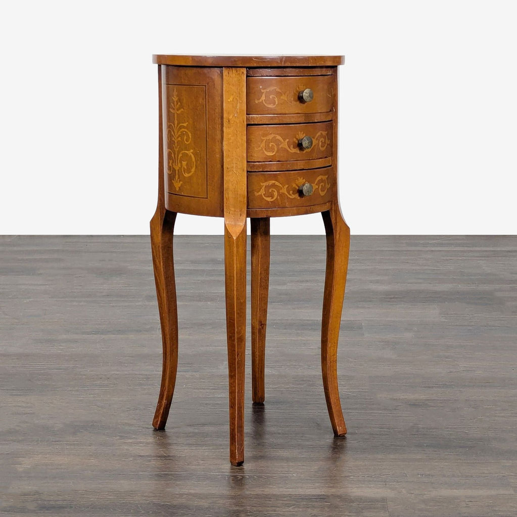Antique Three Drawer Marquetry Side Table - Accepted Offer (14.29% discount)