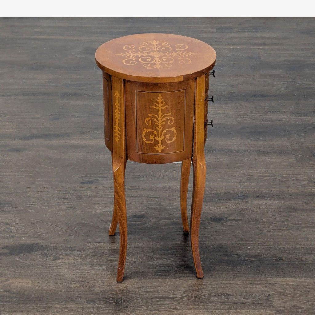 Antique Three Drawer Marquetry Side Table - Accepted Offer (14.29% discount)