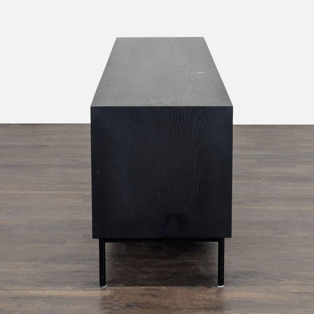 Wood Media Console with Metal Legs