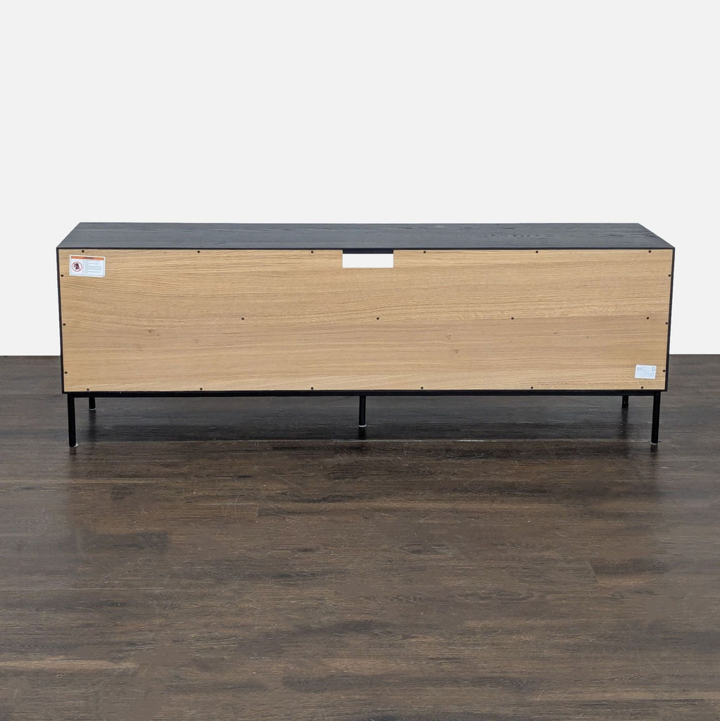 Wood Media Console with Metal Legs
