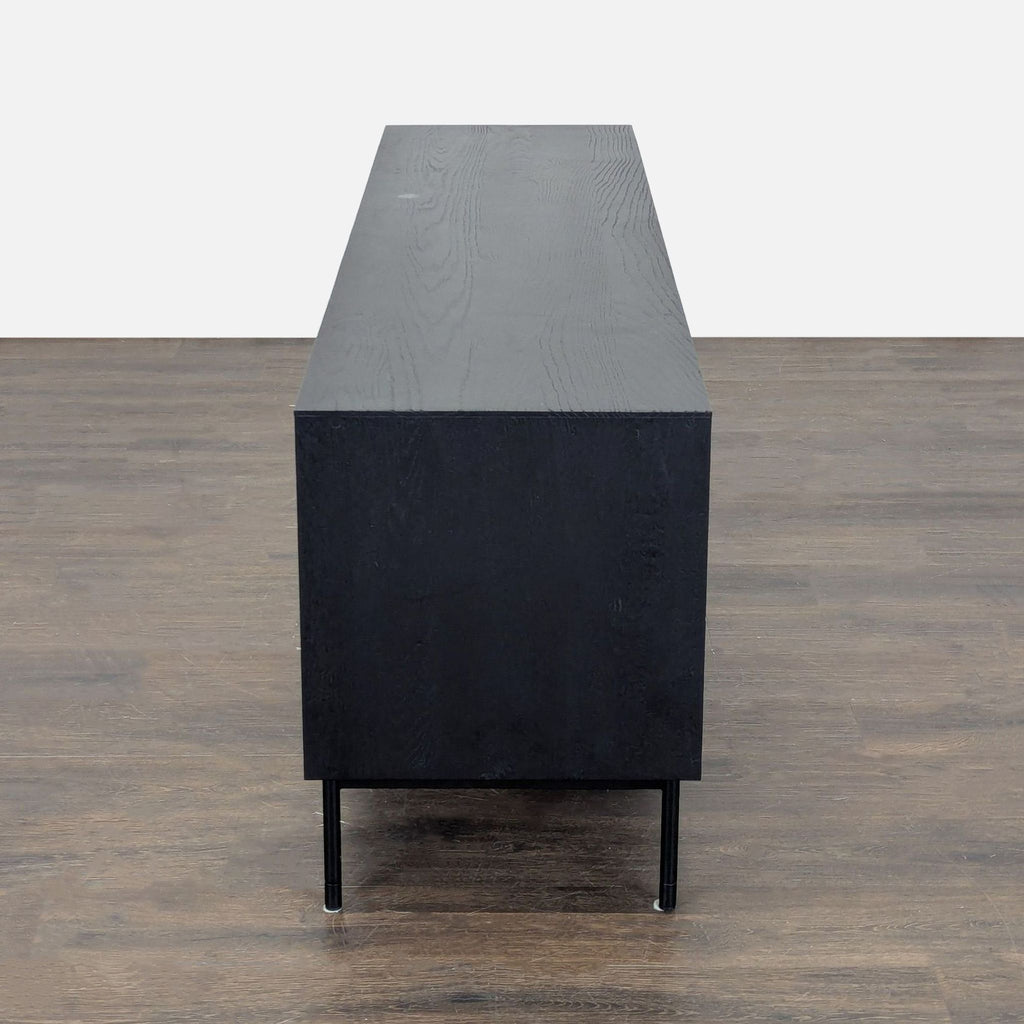 Wood Media Console with Metal Legs