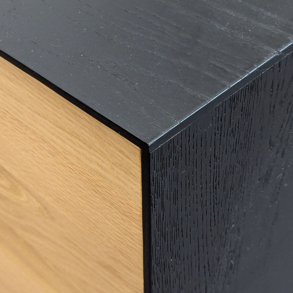 Wood Media Console with Metal Legs