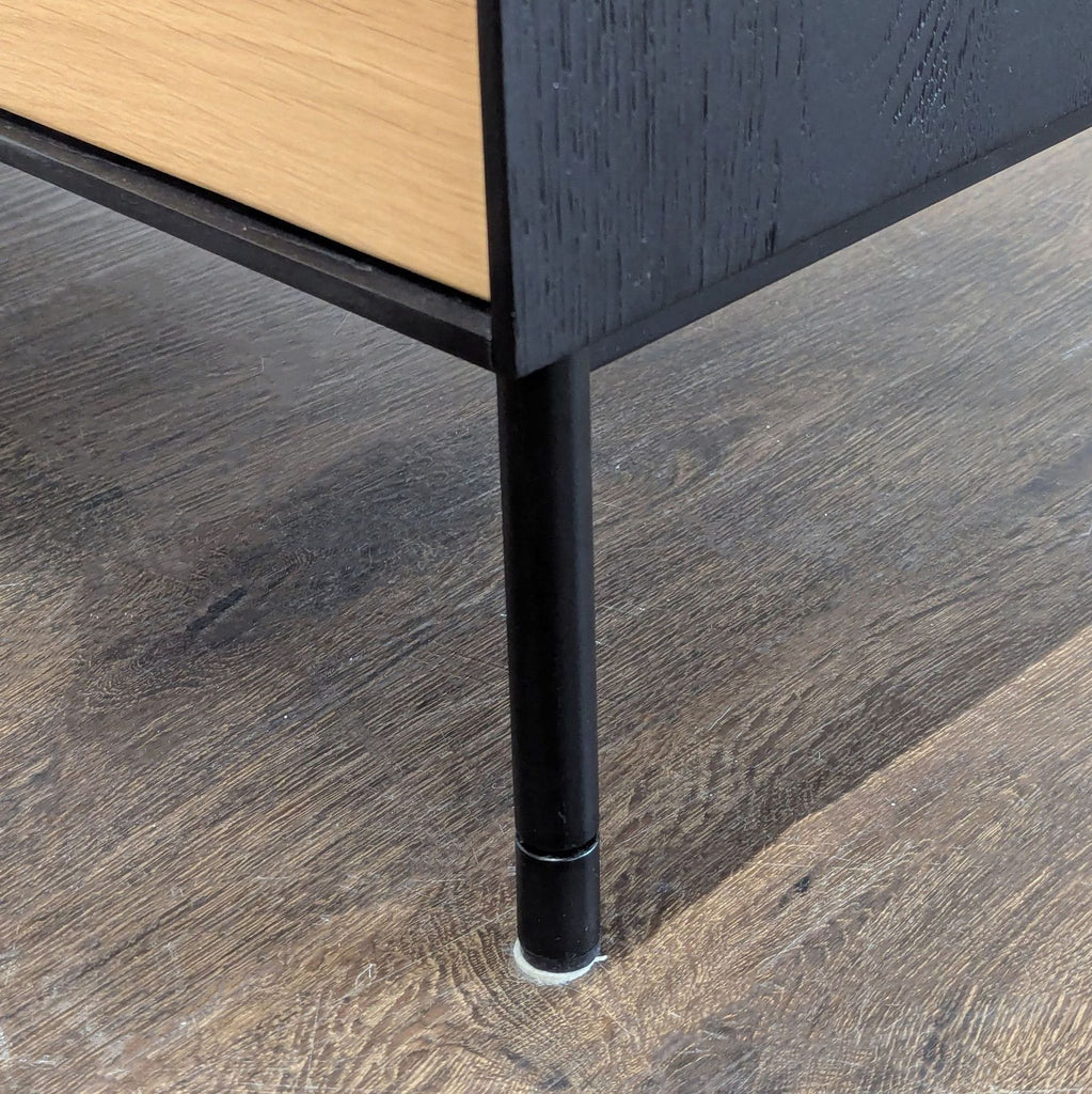 Wood Media Console with Metal Legs