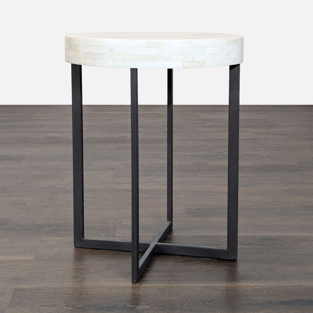1. Sleek West Elm end table with minimalist design, perfect for modern living rooms or bedrooms.