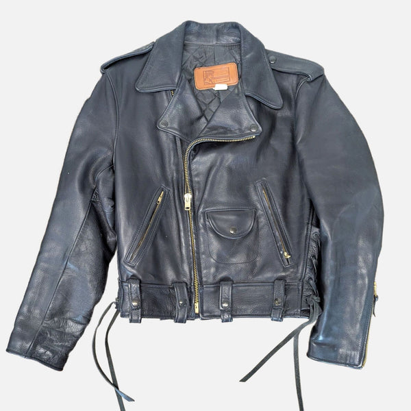 Image Leather San Francisco Men’s Black Leather Jacket Size 38 Made in USA