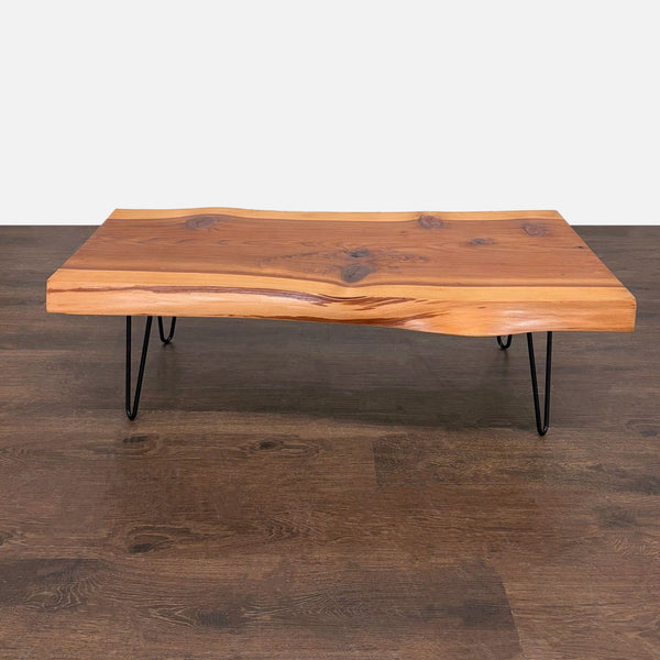 Live Edge Coffee Table on Hairpin Legs
