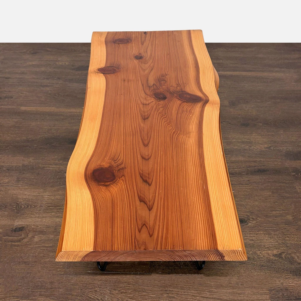 Live Edge Coffee Table on Hairpin Legs