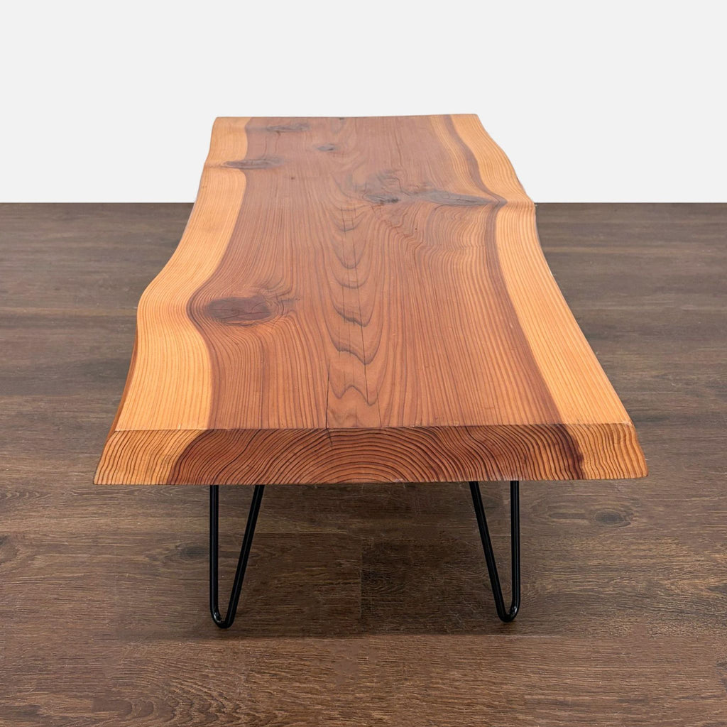 Live Edge Coffee Table on Hairpin Legs