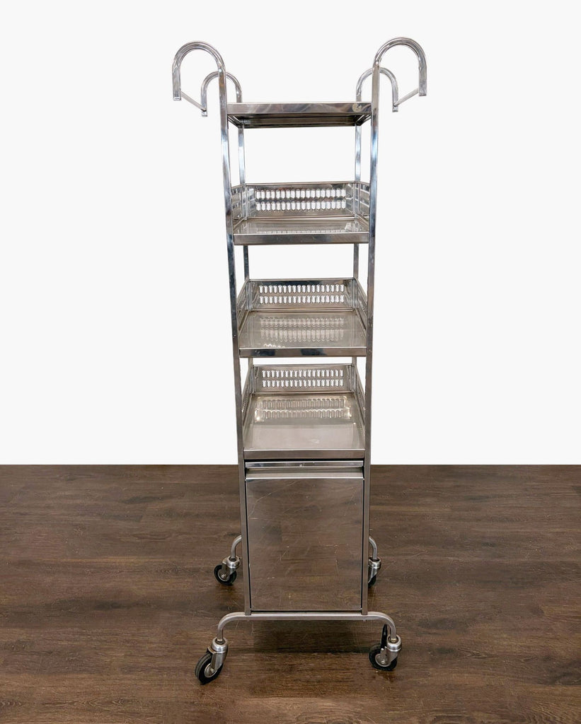 Stainless Steel 4-Tier Kitchen Utility Cart with Wheels
