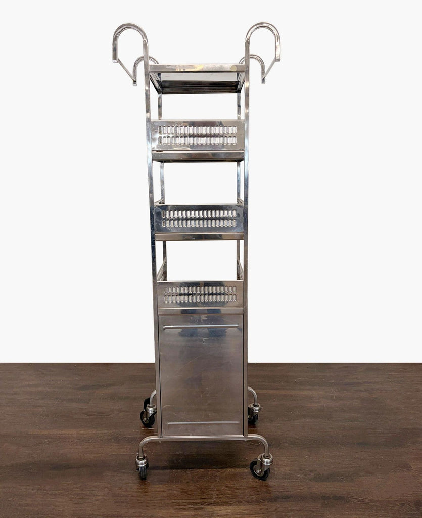 Stainless Steel 4-Tier Kitchen Utility Cart with Wheels