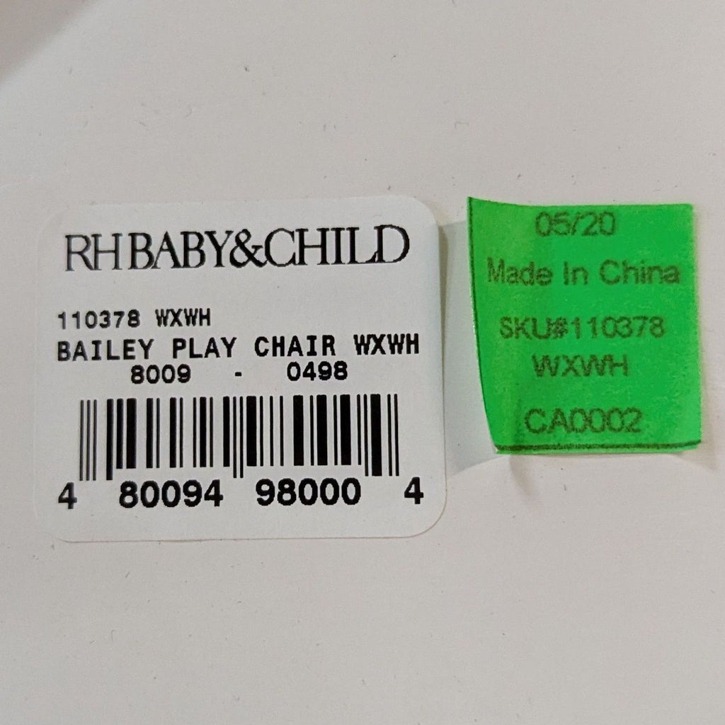 RH Baby & Child Modern White Childs Daphne Table and 2 Bailey Chairs