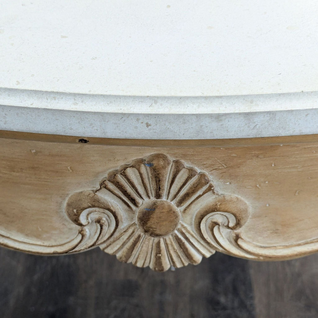 Vintage Carved Wood Console Table