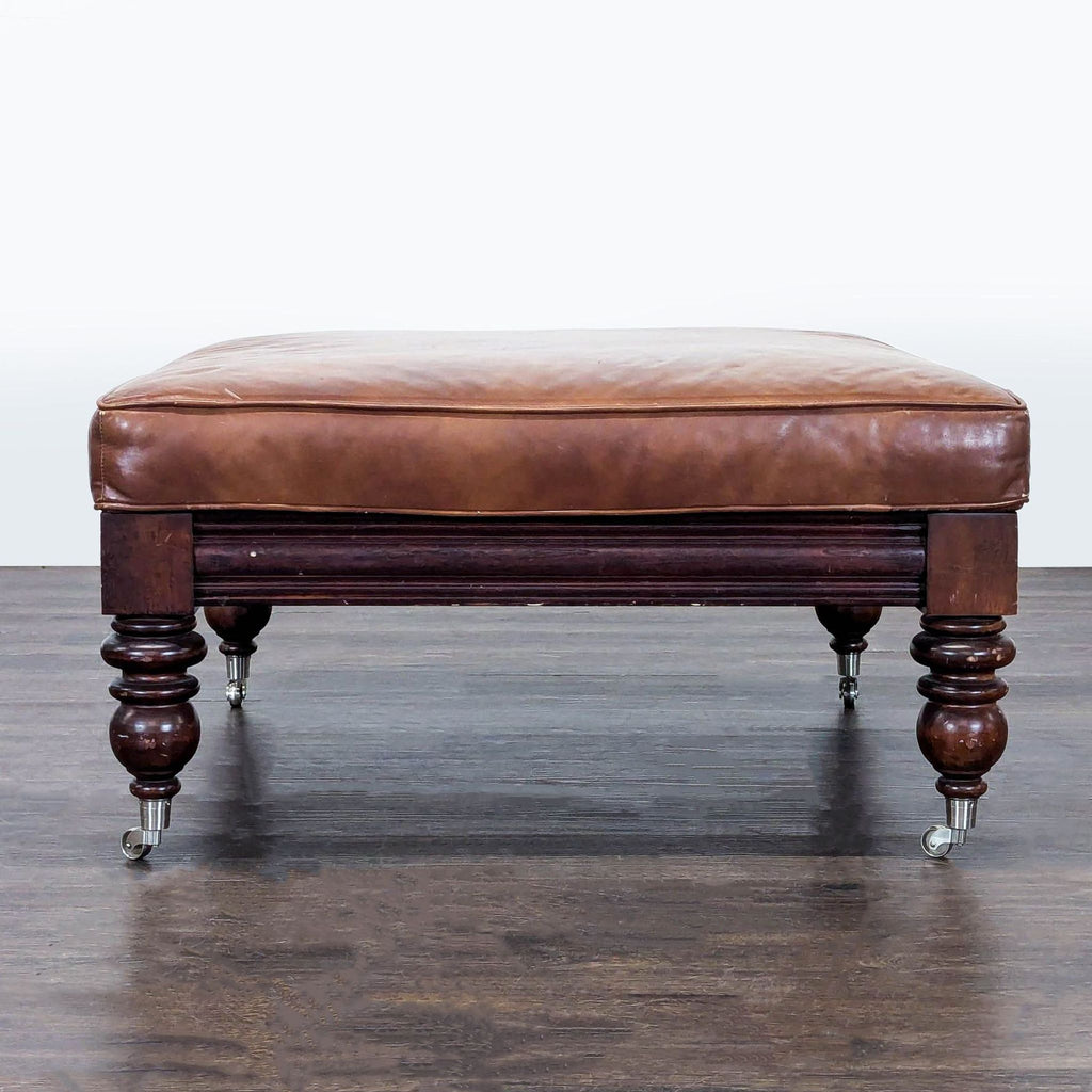 Leather Ottoman
